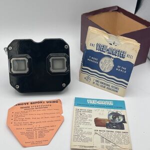 Vintage 1950s Sawyer's View-Master 3D Viewer Stereoscope w/9 Reels Box